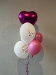 Zestaw balonów z helem – różowe i białe balony | Studio Deluxe Poznań