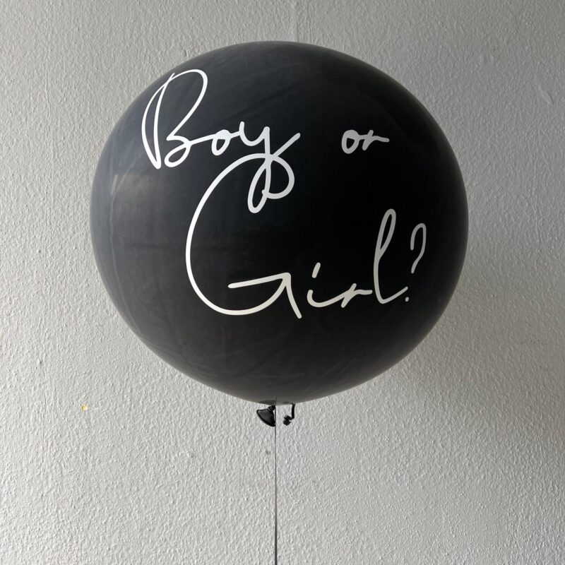 Balon z helem Boy or Girl z konfetti – Gender Reveal z konfetti Poznań