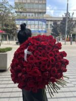 Bukiet 101 czerwonych róż (80 cm) - obrazek 2