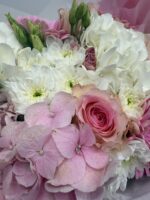 Bukiet z hortensji, gerbery, eustomy i róż - obrazek 2