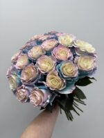 Bukiet róż “Bubblegum” – mix pastelowych róż (21 szt) - obrazek 4