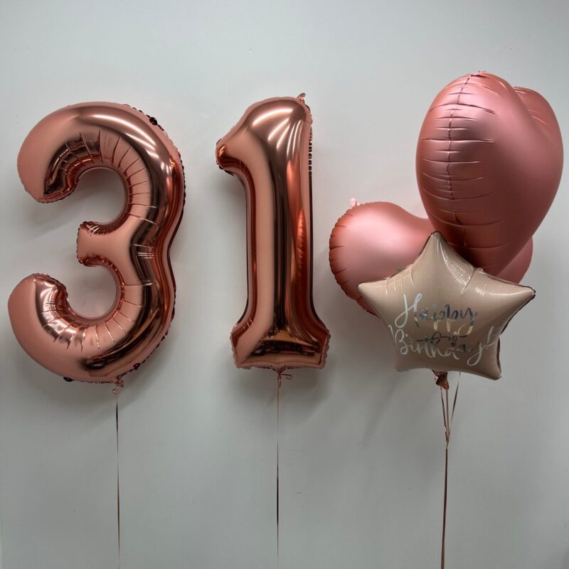 Zestaw balonów z helem na 31 urodziny Studio Deluxe Poznań
