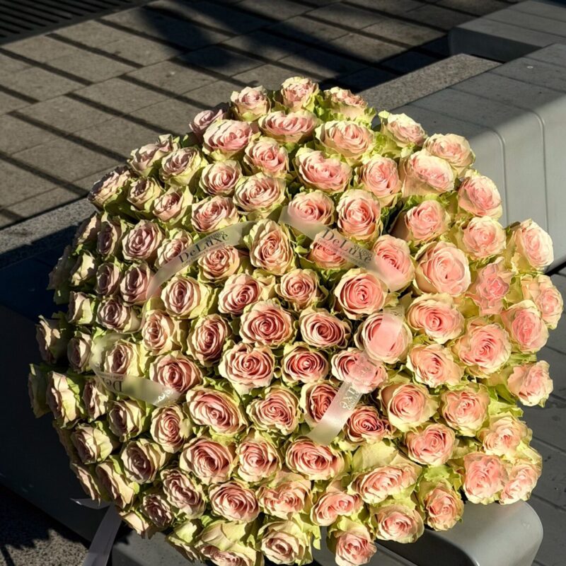 Bukiet pastelowych róż 101 szt