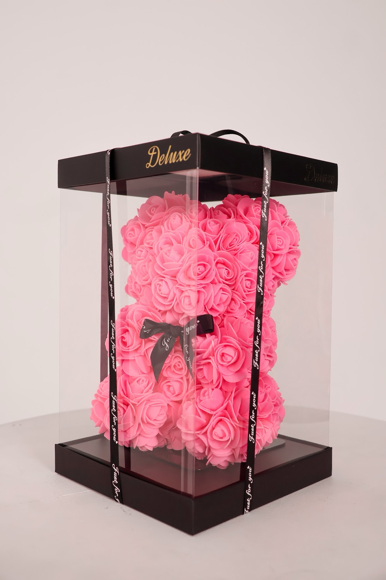 img_2782 Miś z róż różowych – romantyczny prezent pełen miłości i uroku, dostępny w Studio Deluxe Poznań.