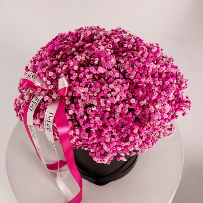 flowerbox z różową gipsówką Studio Deluxe