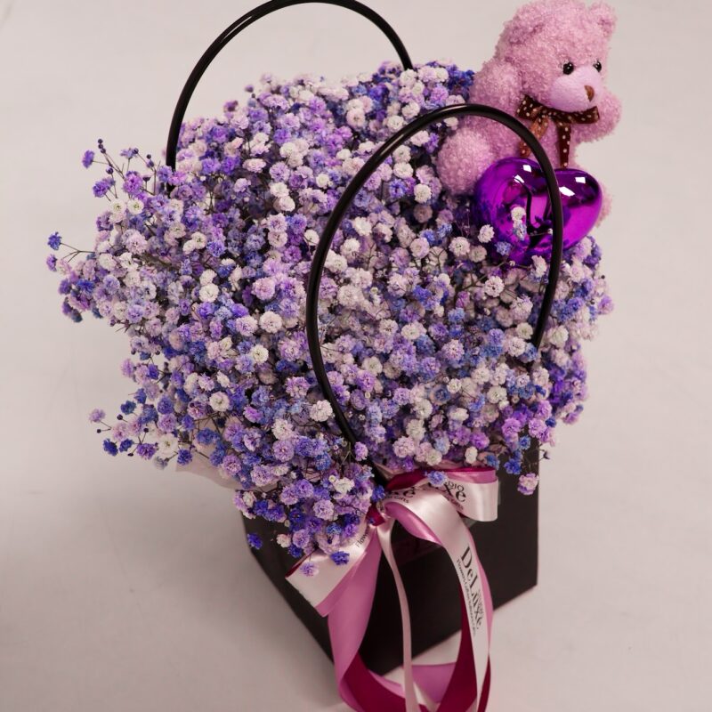 gipsówka fioletowa w torebce