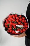 Bukiet czerwonych tulipanów – 51 tulipanów