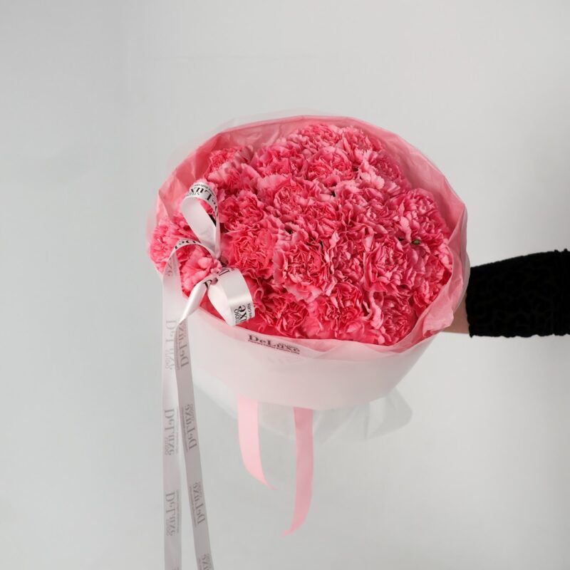 Bukiet z 25 różowych goździków na prezent Poznań