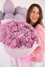 Bukiet z różowej gipsofily premium - obrazek 3