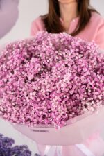 Bukiet z różowej gipsofily premium - obrazek 4