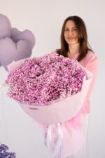 Bukiet z różowej gipsofily premium - obrazek 5