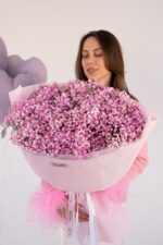 Bukiet z różowej gipsofily premium - obrazek 6