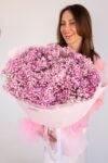 Bukiet z różowej gipsofily premium