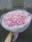 różowa hortensja bukiet Poznań