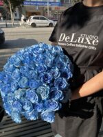 Bukiet niebieskich róż 25 szt - obrazek 2