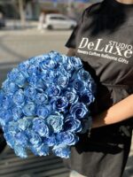 bukiet niebieskich róż 25 szt Studio Deluxe Poznań