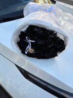 Bukiet z czarnych róż (21 szt) - obrazek 2