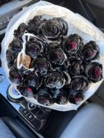 Bukiet z czarnych róż (21 szt)