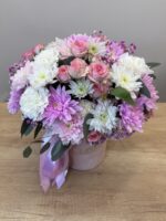 flowerbox z różą i chryzantemą Studio Deluxe Poznań