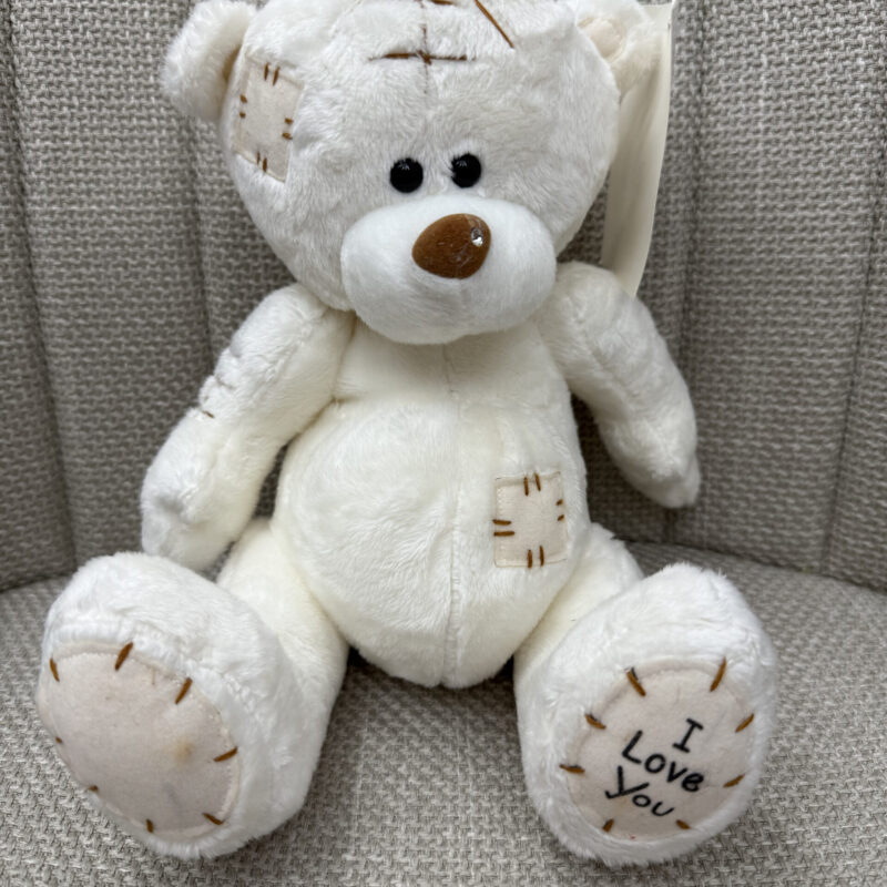 Pluszowy miś 20 cm kremowy z napisem I Love You Studio Deluxe