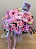 flowerbox z gerbera chryzantema róża Studio Deluxe Poznań