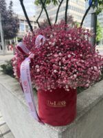 Flowerbox z różową gipsówką - obrazek 2