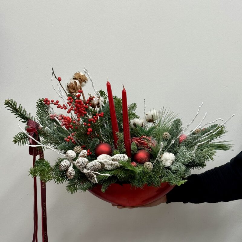 Stroik zimowy na Boże Narodzenie. Dostawa w Poznaniu.