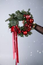 Wianek adwentowy z żywego nobilisa Boże Narodzenie | Studio Deluxe