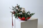 Stroik świąteczny z nobilisu w czerwonej misie – Studio Deluxe