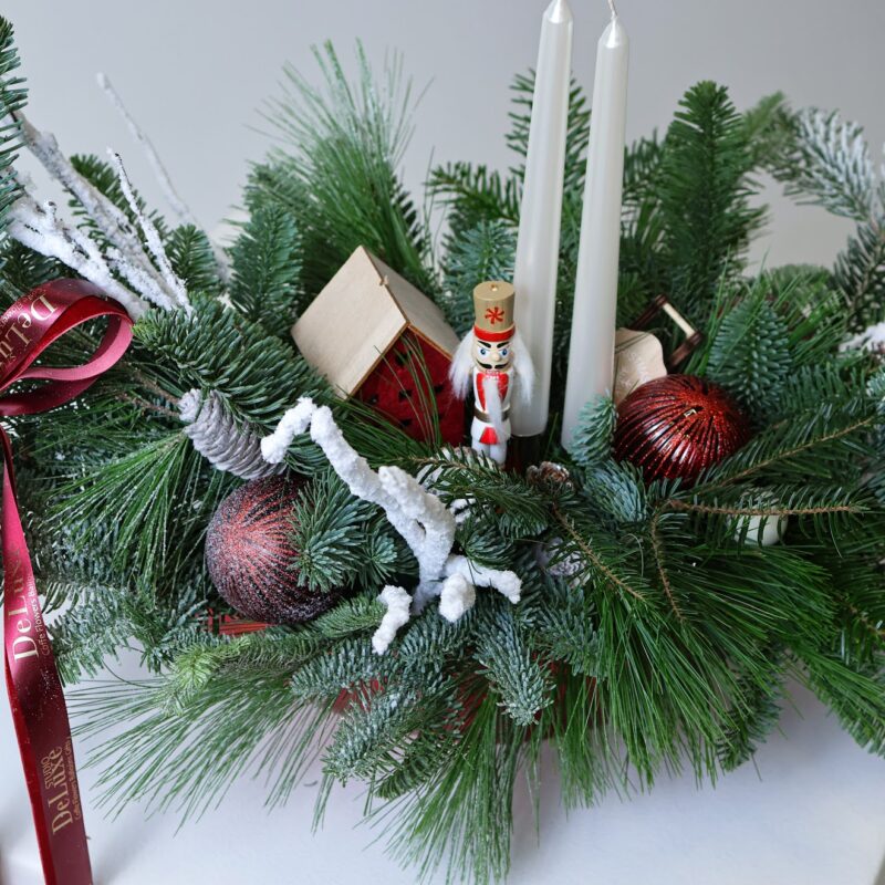 Świąteczna kompozycja z nobilisa – Red Classic