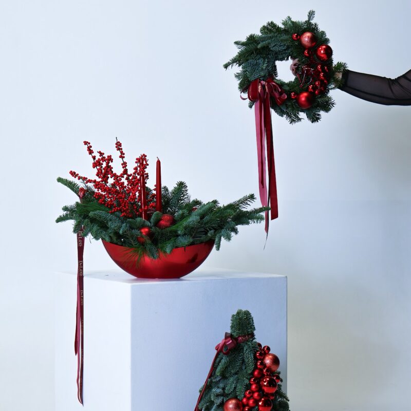 Zestaw świąteczny: choinka, wianek i stroik – Studio Deluxe