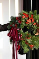 Wianek adwentowy z żywego nobilisa + pudełko – Studio Deluxe