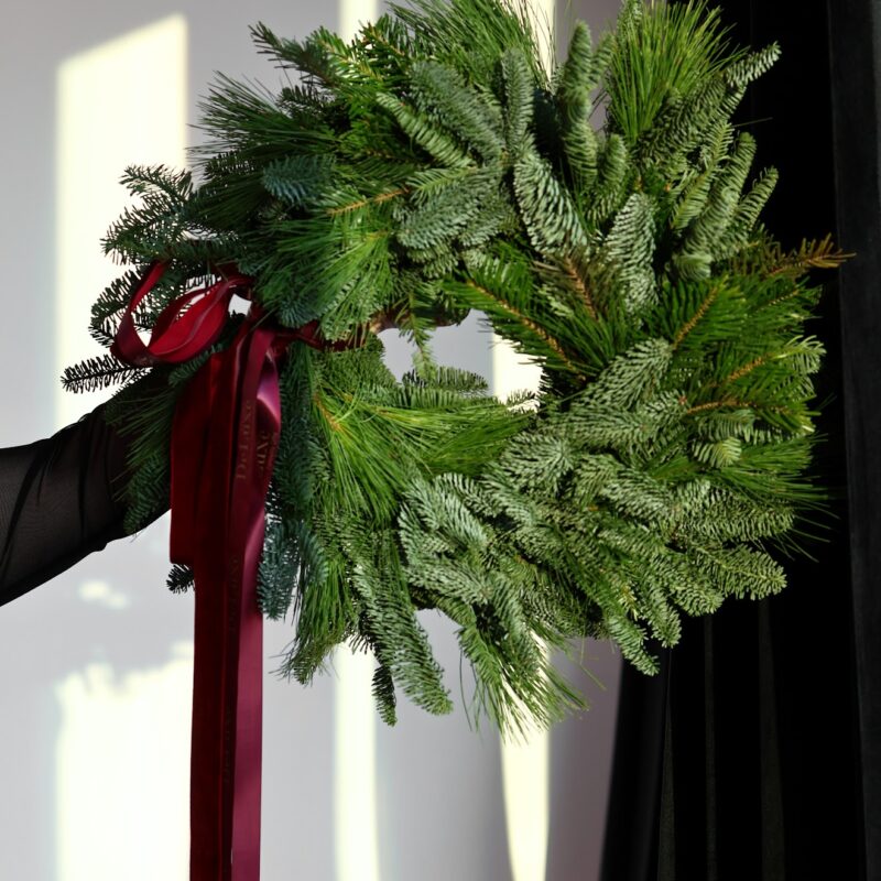 Wianek adwentowy z żywego nobilisa Boże Narodzenie