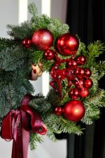 Wianek adwentowy z żywego nobilisa Boże Narodzenie | Studio Deluxe