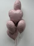 Zestaw 6 balonów serduszek róż pudrowy | Studio Deluxe