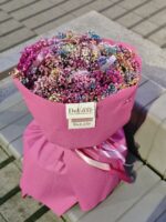 Bukiet urodzinowy z kolorowej gipsówki| Studio Deluxe