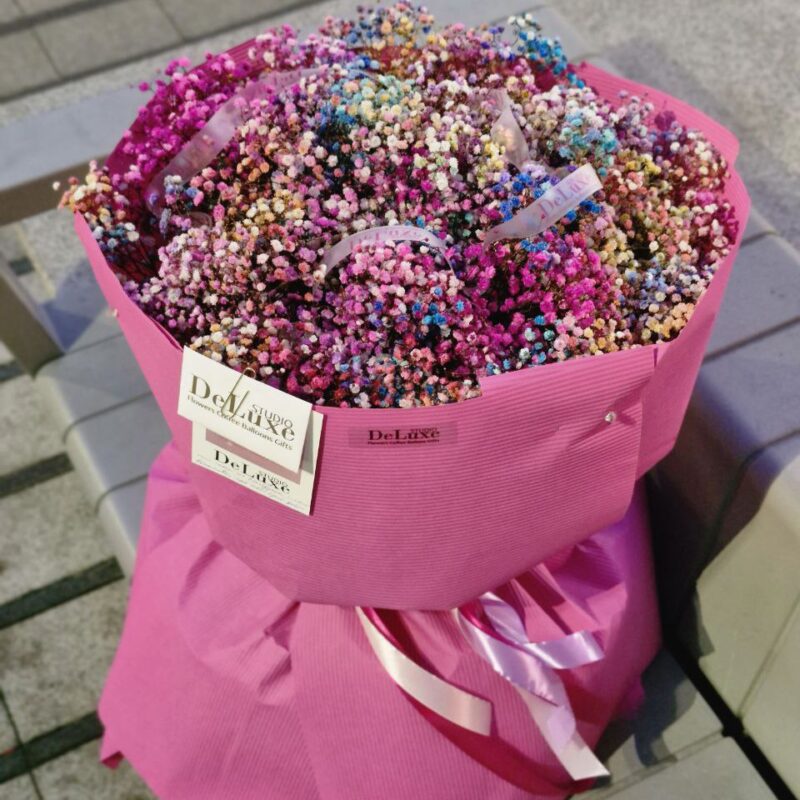 Bukiet urodzinowy z gipsówki | Studio Deluxe Poznan