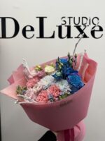 Bukiet mix z róż, eustomy i chryzantem | Studio Deluxe