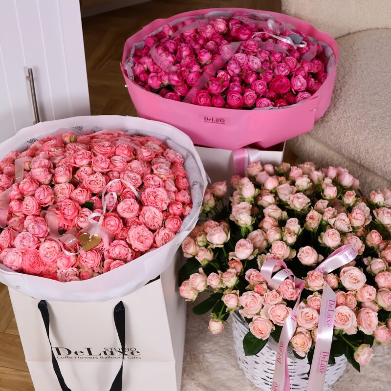 Bukiety z gałązkowych róż Bombastik – Poznań | Studio Deluxe