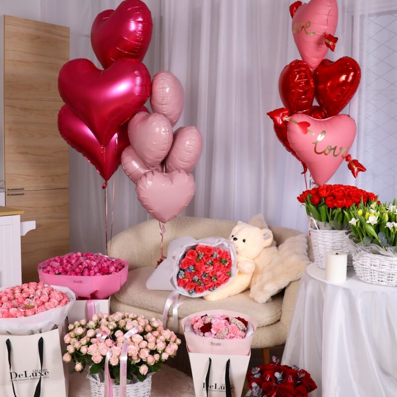 Flower room z balonami – spektakularna aranżacja | Poznań