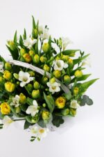 Kosz tulipanów z frezją – kwiaty z dostawą Poznań | Studio Deluxe