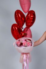 Zestaw Walentynkowy – Bukiet i balony serce | Studio Deluxe