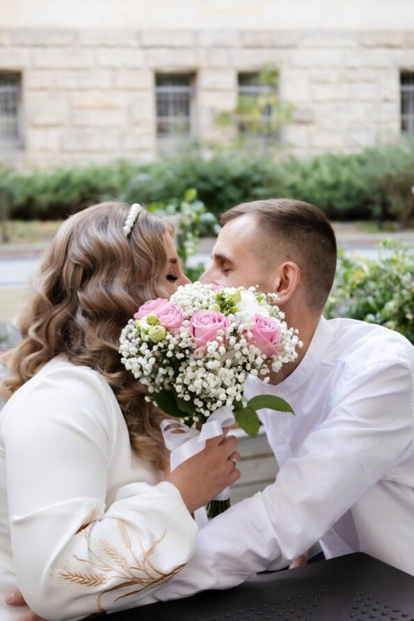 Bukiet ślubny z kalii białej