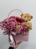 Zestaw prezentowy z misiem i gipsówką Poznan