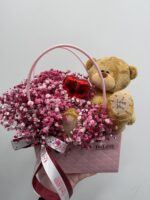 Zestaw prezentowy z misiem i gipsówką Poznan