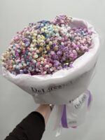 Duży bukiet pastelowej, kolorowej gipsówki – Studio Deluxe Poznań