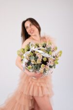 Kosz z hiacyntami i eukaliptusem – Studio Deluxe Poznań